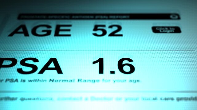A PSA Test indicates Normal Values for a 52 Year Old