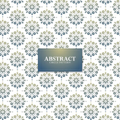 Delicate Floral Ornament Circle Repeating Decorative Design Art Pattern