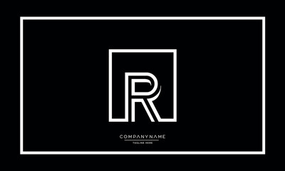 Alphabet letters R or RR logo monogram