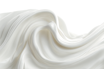 Abstract swirling white liquid