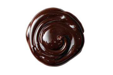 Dark chocolate swirl, smooth and glossy
