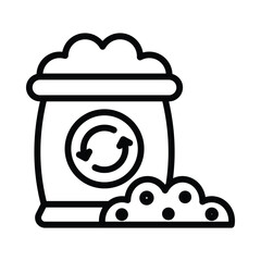 Compost  Vector Outline Icon. EPS 10 File
