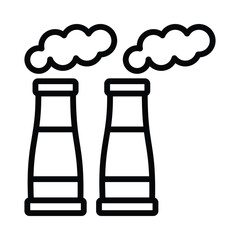 Pollution Vector Outline Icon. EPS 10 File