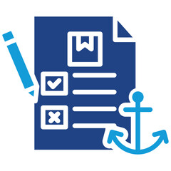 Obraz premium Bill Of Lading glyph color icon