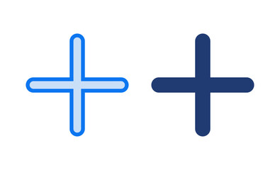 Obraz premium Plus Icon vector illustration. Add plus sign and symbol