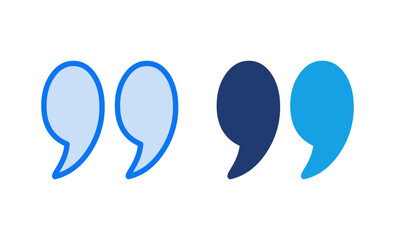 Quote icon vector illustration. Quotation mark sign and symbol