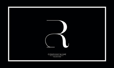 Alphabet letters R or RR logo monogram