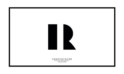 Alphabet letters R or RR logo monogram