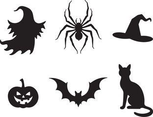 Spooky Halloween silhouettes for your festive designs now