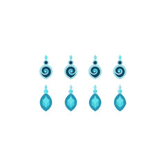  different tide crystal earring set   