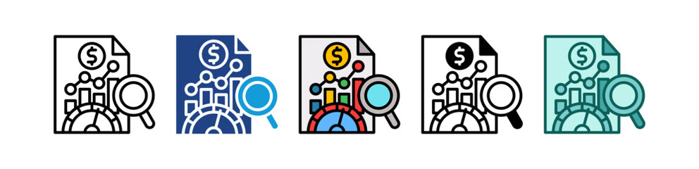 Economic Indicator multiple icon