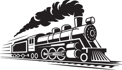 classic steamtrain engine vector graphic showing antique locomotive sideview design for historical retro themed projects © AIcon Star