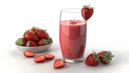 strawberry smoothie with strawberry