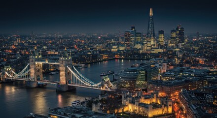 Fototapeta premium London cityscape at night