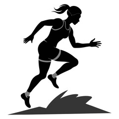 Vector illustration of a jumping player