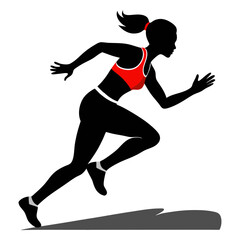 Vector illustration of a jumping player