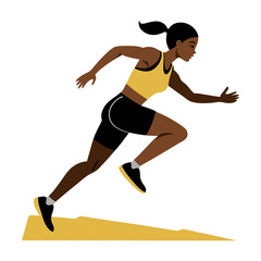 Vector illustration of a jumping player