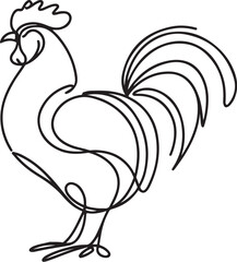 Chicken design line art