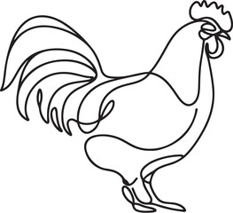 Chicken design line art
