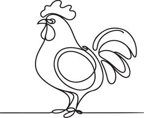 Chicken design line art