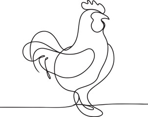 Chicken design line art