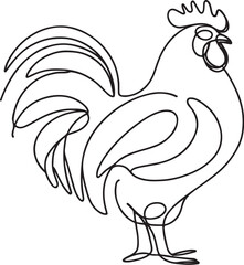 Chicken design line art