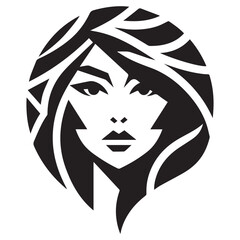 Confident female logo for impactful brand presence 