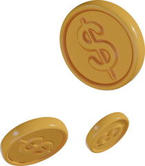 Stack of 3D Yellow Coins – Financial Growth, Wealth and Banking Concept