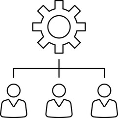 People Teamwork icon collection. Scheme of staff management, people management, management pyramid, Corporate Hierarchy Pyramid with Team Leader icons set. Vector illustration.