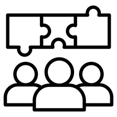 Team Collaboration  Icon Element For Design