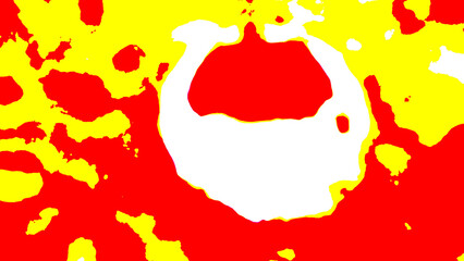Abstract background. An old, deteriorated, white, perforated zinc basin left in a backyard. Gradient of yellow, red, and white. Blurred. Nature, fungus, forest, autumn, grass, food, green, white, plan
