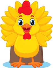 Cute cartoon chicken