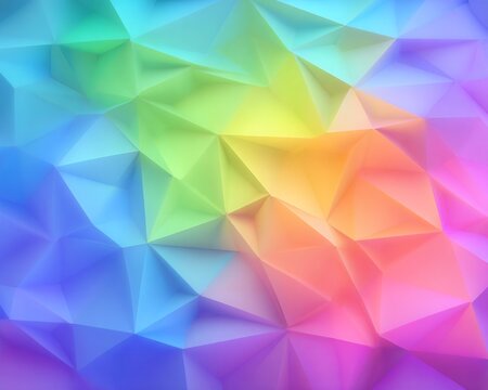 Sfondo astratto a bassa polimerizzazione arcobaleno