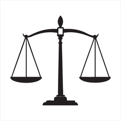Justice Scale Silhouette Icon