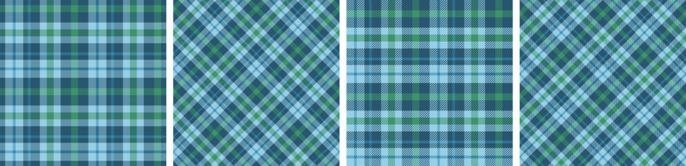 Check plaid seamless pattern set.tartan plaid for dress ,flannel skirt, tablecloth other modern and fashion summer textile print.
