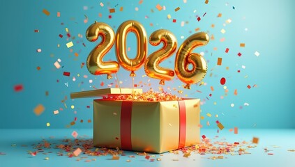 A vibrant and imaginative visual theme welcoming the start of 2026. It captures the spirit of fresh beginnings, resolutions, and creative energy igniting in January. 