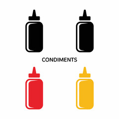 ketchup and mustard bottles