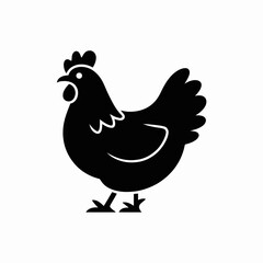 vector illustration of a hen
