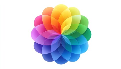 Illustrazione vettoriale di ruota dei colori su sfondo bianco