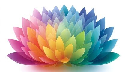 Ruota Cromatica Astratta a Forma di Fiore di Loto