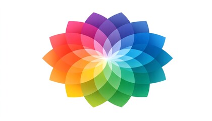 Rappresentazione vettoriale di una ruota cromatica a forma di fiore