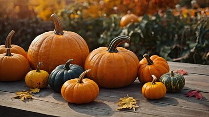 pumpkins on the table