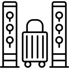 Luggage Icon Vector Element