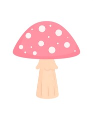 Cute pink mushroom illustration (1)