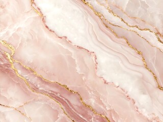 Photo of pink marble texture background with gold veins, abstract pattern, natural stone surface, luxury material, decorative design element, modern graphic illustration