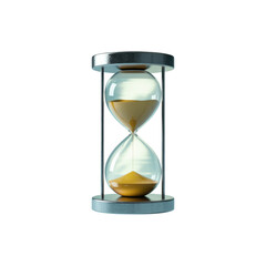 3d rendered illustration of an hourglass isolated on transparent background