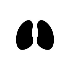 Deer paw prints silhouette vector flat design on white background.