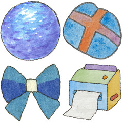 a drawing of a bunch of different items