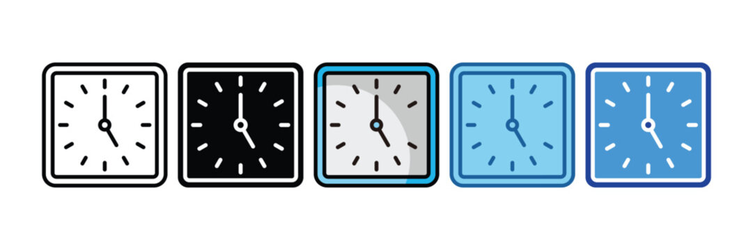 Time Clock  Icon Element For Design