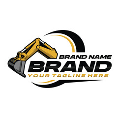 Excavator bucket logo - excavation - backhoe illustrator © DanteArt12